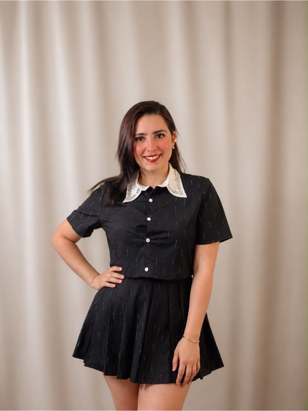 Women’s black two-piece matching set
